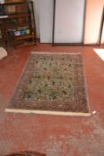 A Tabriz hunting rug 220 x 137cm and a Tekke rug
