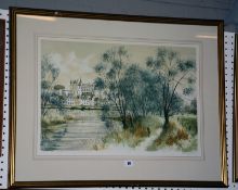 Jeremy King (b.1933) Riverscape Artist’s proof No. Jul-28 Signed to margin lower right 43cm x 63cm
