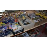A quantity of boxed Lego Technic sets, Mega Bloks kits and a selection of partially completed kit