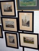 A set of twelve 19th Century prints of London Street views, 14cm x 20cm -12