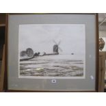 Paul Bisson (b.1938) '.. Mill' Limited edition etching No. 69/175 Signed lower right 41cm x 52.