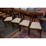 Four Regency mahogany bar back dining chairs