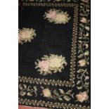 A Victorian needlework carpet 243 x 148cm. Best Bid