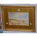 W.J.J.C. Bond (1833-1926) Seaside scene Watercolour Signed lower right 22cm x 32cm