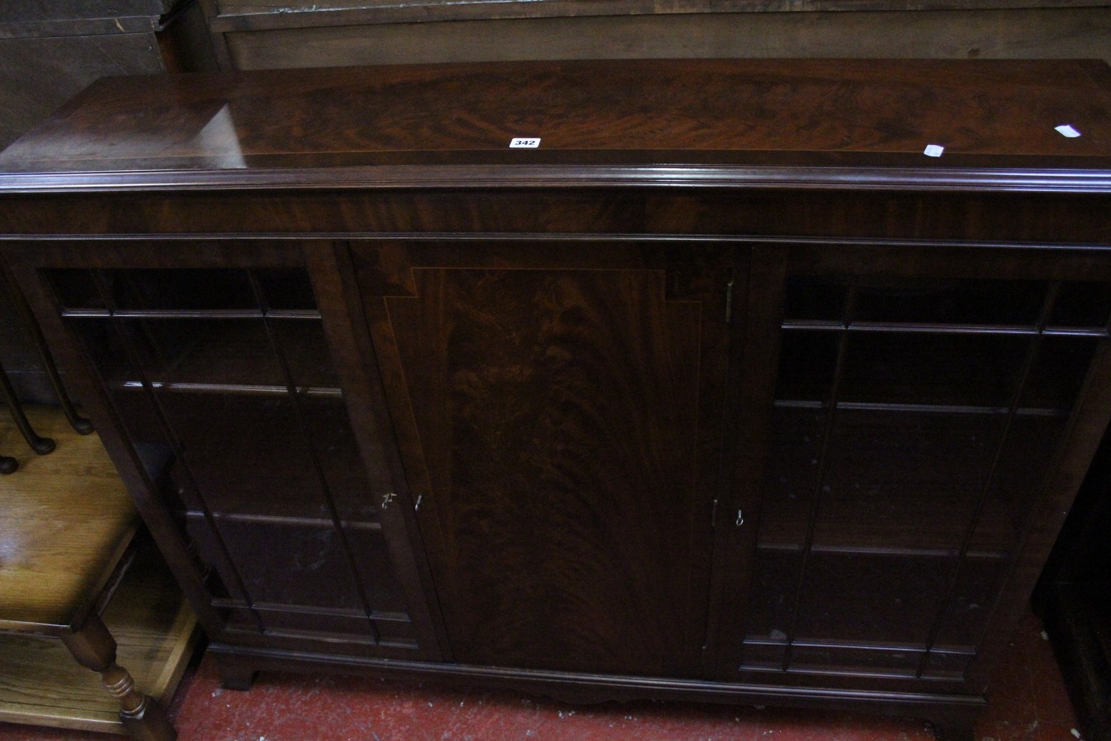 A quantity of 20th century furniture comprising an oak dining suite of four chairs and a dining