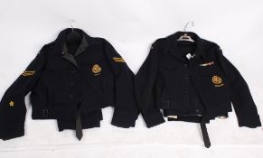 A English Civil Defence Corps (Kent) blue wool jacket and trousers, dated 1952; together with a