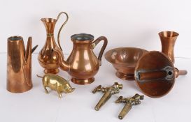 A collection of miscellaneous brass items, used for shop display.. Best Bid