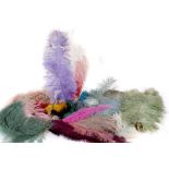 A large collection of feather trimmings, including: natural and ostrich feathers, suitable for