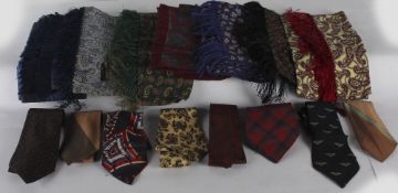 A collection of gentlemen's accessories, including: scarves by Tootal, Duggie, Jacques Faith and