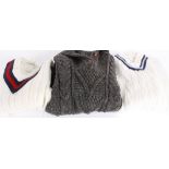 A quantity of vintage and retro knitwear, including: a cashmere cardigan, cricket jumpers and hand