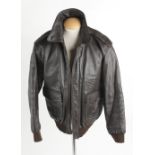 An American Leathercraft Aviation A2 jacket, Thruxton Airport, near Andover, Hants, made in