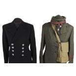 A women's US Marine vintage uniform, comprising: jacket, skirt, shirt, hat, ties and knapsack;