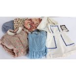 A collection of children's clothing, including: a Liberty silk floral dress with matching