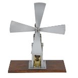 A model of a hot air powered fan, built by the late Mr Brian Marshall of Chichester, with open crank