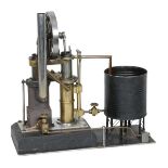 A model of a Rider Engine Co. USA hot air water pumping engine, built by the late Mr Brian