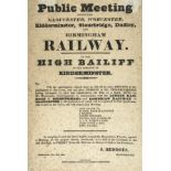 Railway Broadsides.- Stockton and Hartlepool Railway. Newcastle Races..., 220 x 282mm., Stockton, W.