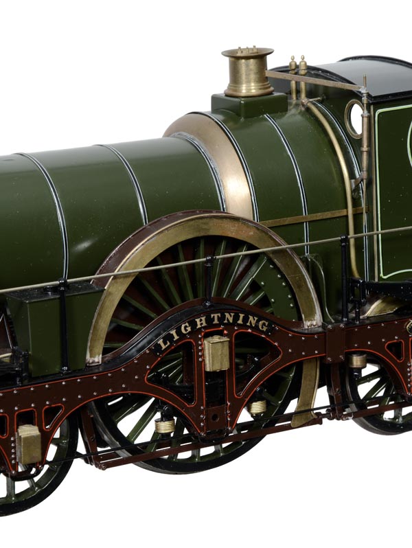 A fine Gauge 1 model of a 4-2-2 broad gauge tender locomotive No.291 ‘Lightning’, built by Bill - Image 4 of 4