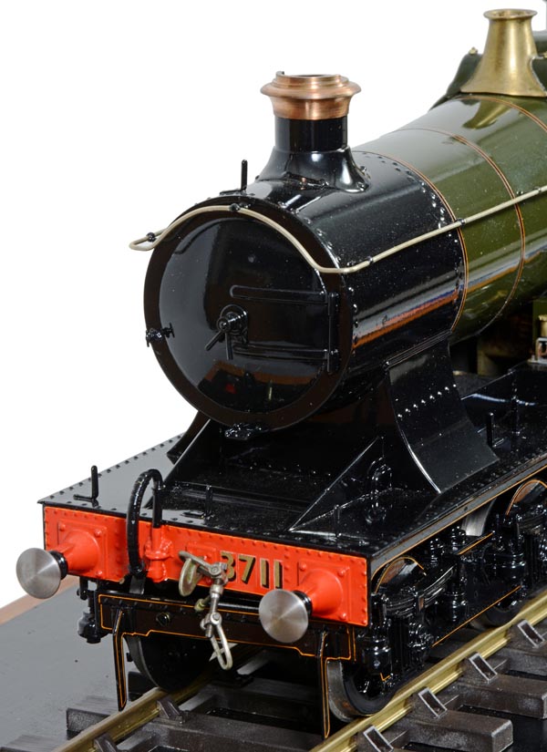 A very fine Gauge 1 model of a 4-4-0 tender locomotive No.3711 ‘City of Birmingham’, scratch built - Image 4 of 4