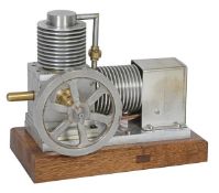 A model of a single cylinder ‘Scotch Yoke’ Sterling hot air engine, built by the late Mr Brian