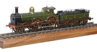 A fine Gauge 1 model of a Great Western Railway River Class 2-4-0 tender locomotive No.73 ‘Isis’