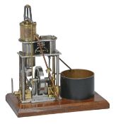 A model of a Bremen Caloric hot air engine, as manufactured by Bremen M.F.G. Co. Ohio, for use as