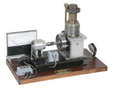 A model of an experimental rhombic drive Sterling hot air engine, built by the late Mr Brian