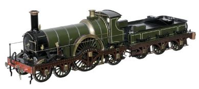 A fine Gauge 1 model of a 4-2-2 broad gauge tender locomotive No.291 ‘Lightning’, built by Bill