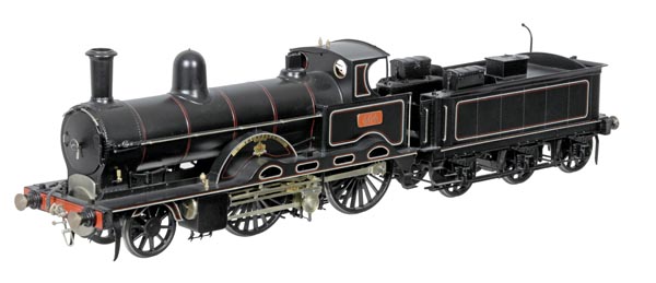 A fine Gauge 1 model of a London North Western Railway Dreadnaught Class 2-2-2-0 compound tender