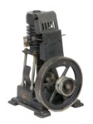 A very rare Ernst Plank German hot air engine, of early 20th century vertical design, having an