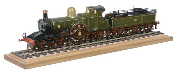 A fine Gauge 1 model of a Great Western Railway Dean Single 4-2-2 tender locomotive No 3013 ‘Great