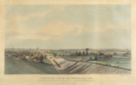 Railway Prints.- Duncan (E.). View of the London and Croydon Railway, hand-coloured lithograph,
