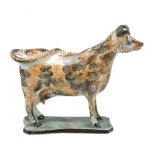 An English pearlware cow-creamer of St. Anthony's Pottery type, circq 1810  An English pearlware