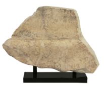 An Egyptian limestone stele fragment, Middle Kingdom, 11th-12th Dynasty  An Egyptian limestone stele