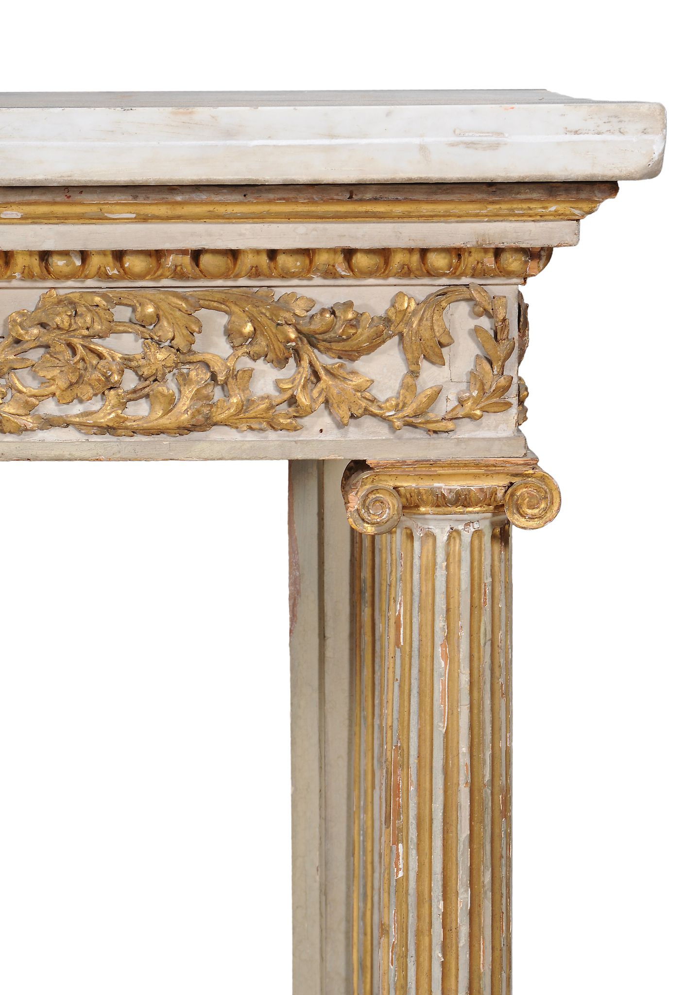 A Regency cream painted and parcel gilt console table , circa 1815  A  Regency  cream painted and - Image 5 of 5