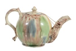 A Staffordshire creamware 'toy' teapot of Whieldon-type , circa 1770  A Staffordshire creamware '