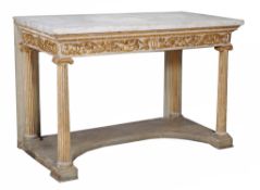 A Regency cream painted and parcel gilt console table , circa 1815  A  Regency  cream painted and