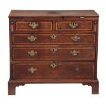 A George II red walnut and inlaid bachelor's chest , circa 1740  A George II red walnut and inlaid