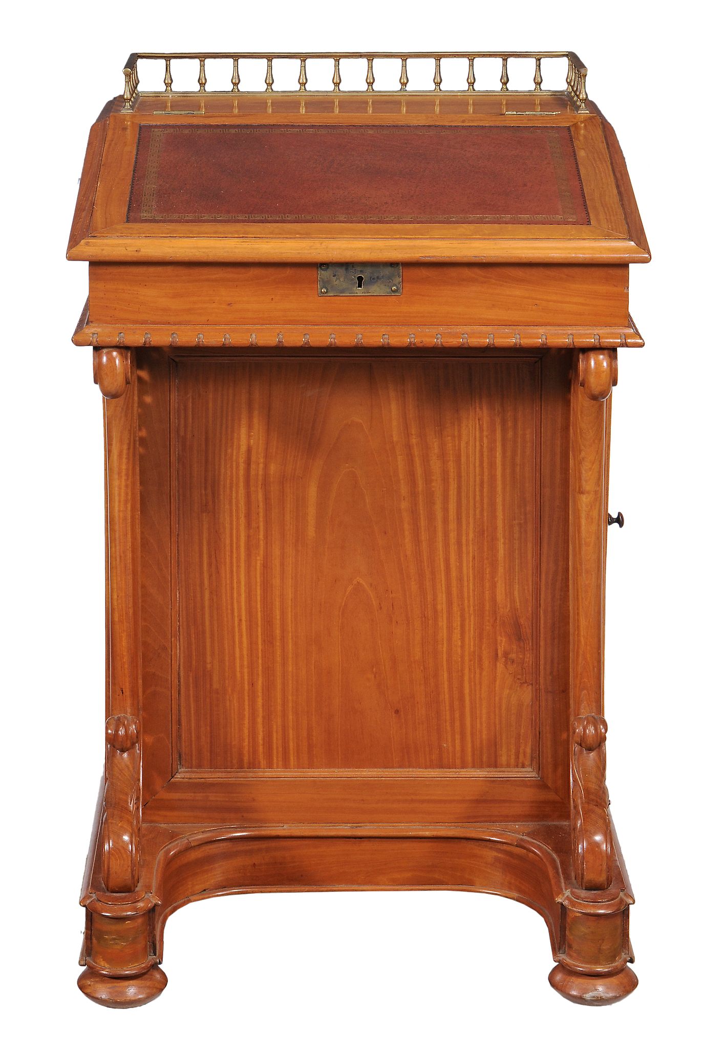 An Anglo Indian solid satinwood Davenport, circa 1840  An Anglo Indian solid satinwood - Image 3 of 4