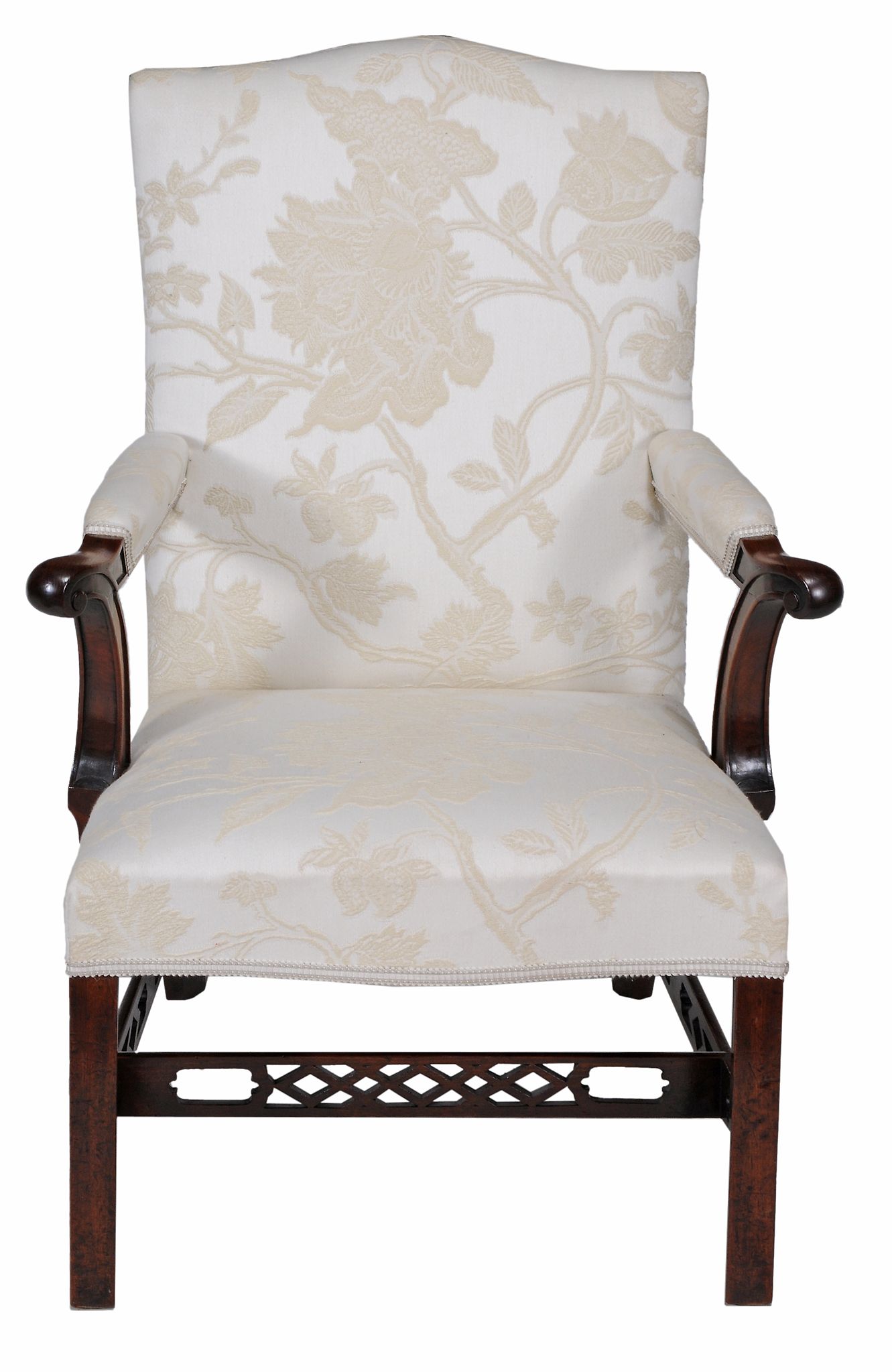 A George III mahogany and upholstered armchair , circa 1760  A George III mahogany and upholstered - Image 2 of 3
