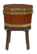 A George III mahogany octagonal wine cooler, circa 1780  A George III mahogany octagonal wine
