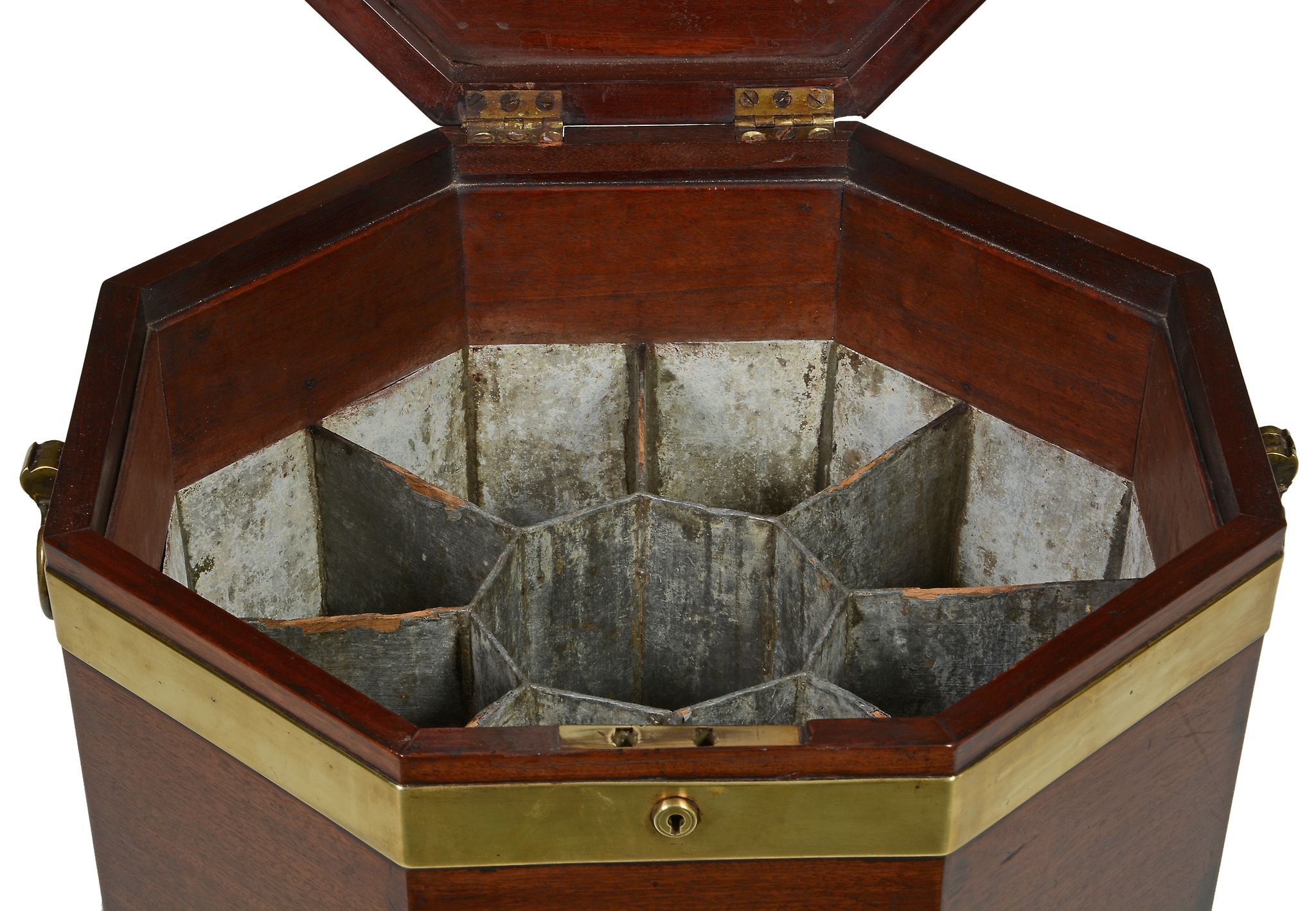 A George III mahogany octagonal wine cooler, circa 1780  A George III mahogany octagonal wine - Image 2 of 2