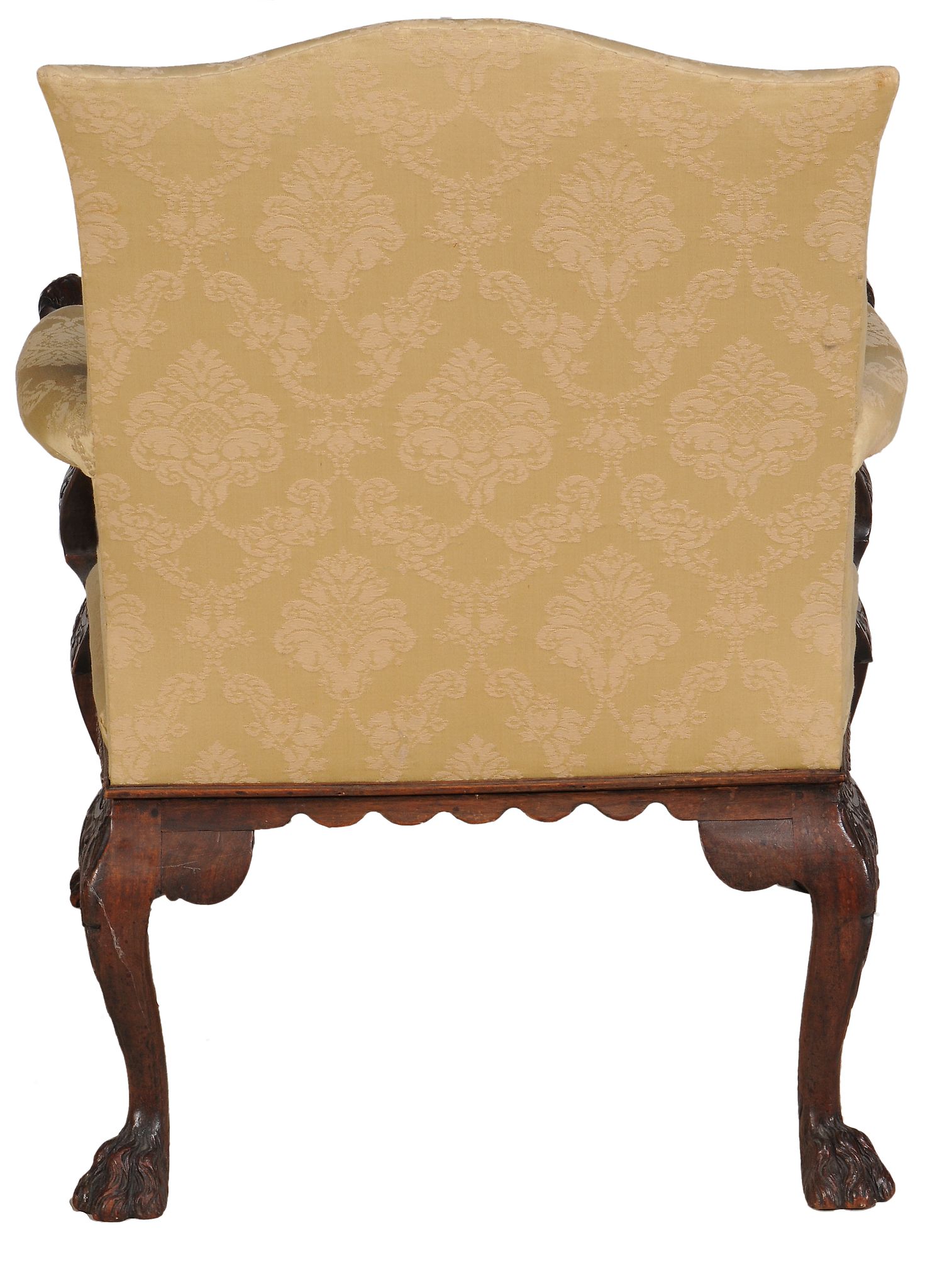 A George II mahogany armchair, circa 1740, probably Irish, of Gainsborough type  A George II - Image 8 of 8