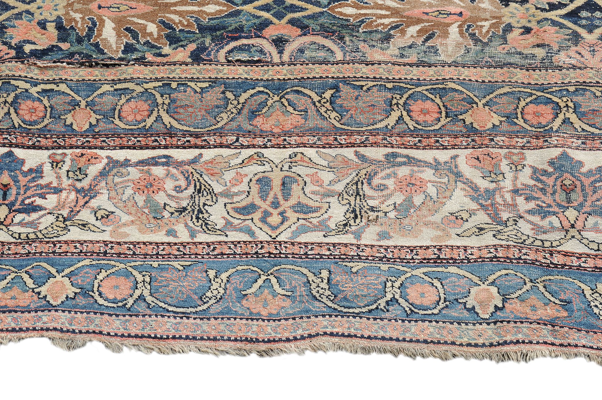 A Bidjar carpet, the navy field decorated in polychrome with meandering...  A Bidjar carpet,   the - Image 3 of 3