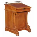 An Anglo Indian solid satinwood Davenport, circa 1840  An Anglo Indian solid satinwood