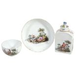 A Meissen tea cannister and cover, circa 1740  A Meissen tea cannister and cover,   circa 1740,