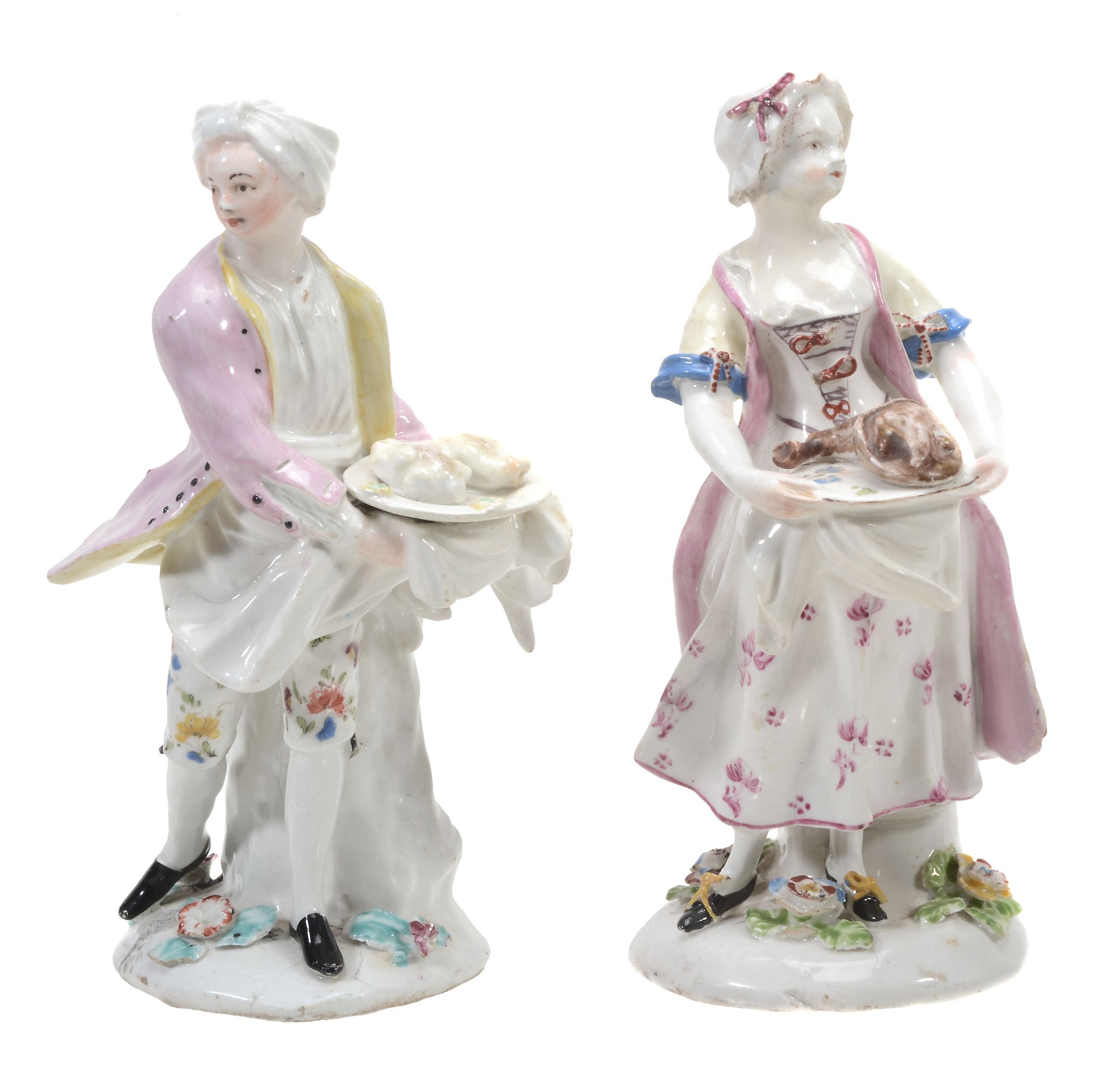 A Bow porcelain model of a male cook , circa 1760, 17  A Bow porcelain model of a male cook  , circa