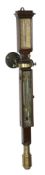 A rare Victorian mahogany mercury cistern tube marine stick barometer with...  A rare Victorian