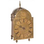A George II brass lantern clock Richard Reed, Chelmsford  A George II brass lantern clock Richard