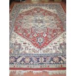 A European carpet with stylized decoration approx 350 x 250cm