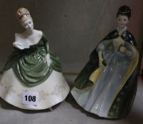 A Royal Doulton figure 'Soiree', H.N. 2312 and another 'Premiere' H.N.2343 (cracked) -2